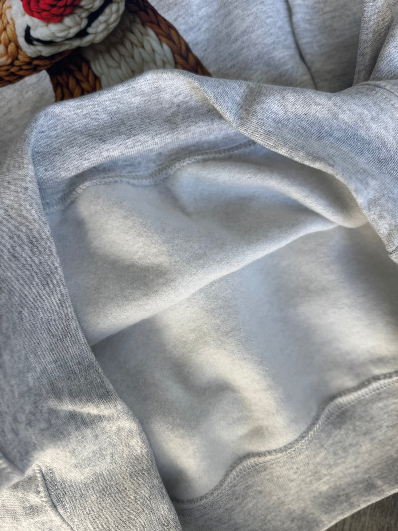 Faux Crochet Rudolph Sweatshirt, Christmas Sweatshirt