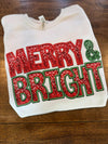 Merry & Bright Faux Sparkle Sweatshirt