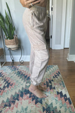 Corded Jogger Pants in Light Mocha or Black