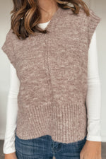 Keep It Classic Sweater Vest in Heather Mocha