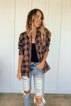 Hazelnut Boyfriend Plaid Shirt