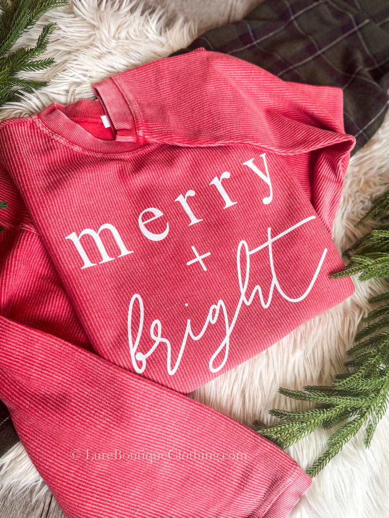Merry + Bright Oversized Corded Sweatshirt