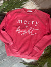 Merry + Bright Oversized Corded Sweatshirt