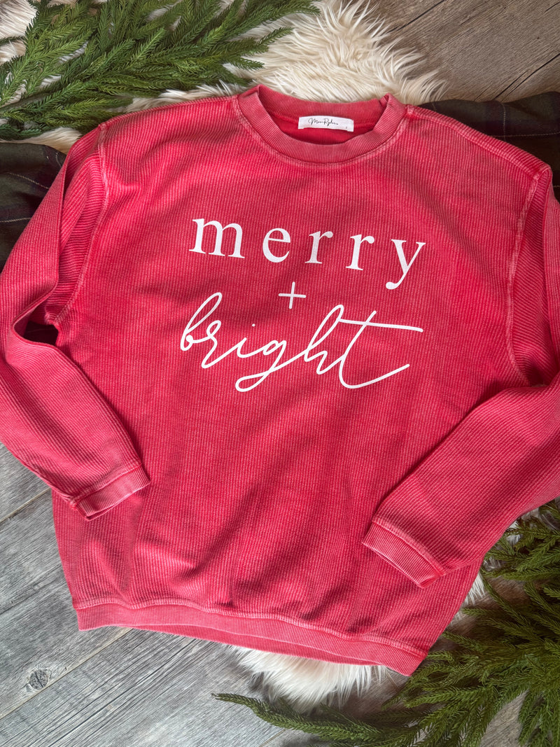 Merry + Bright Oversized Corded Sweatshirt