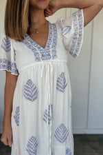 Embroidered All Over Maxi Dress