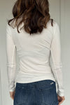 Thick and Stretchy Basic Long Sleeve in Ivory