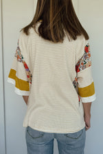 Funky Marigold Mixed Media Top