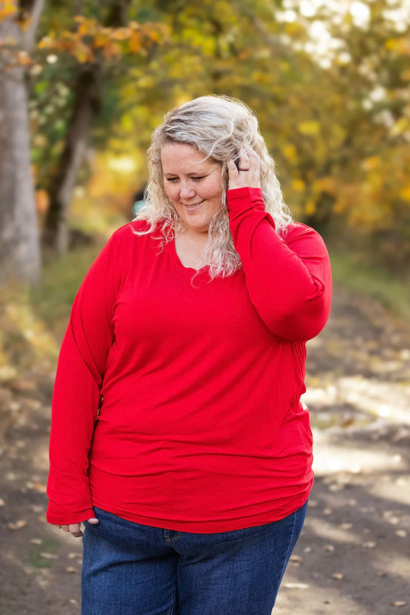 Leah Long Sleeve in Red