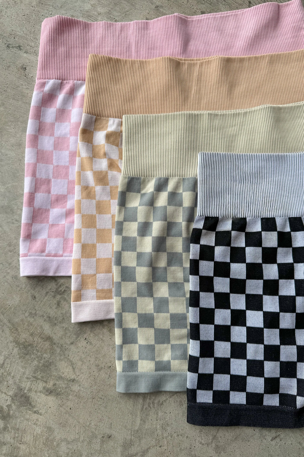 PREORDER: Checker Bra & Biker Short Set