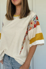 Funky Marigold Mixed Media Top
