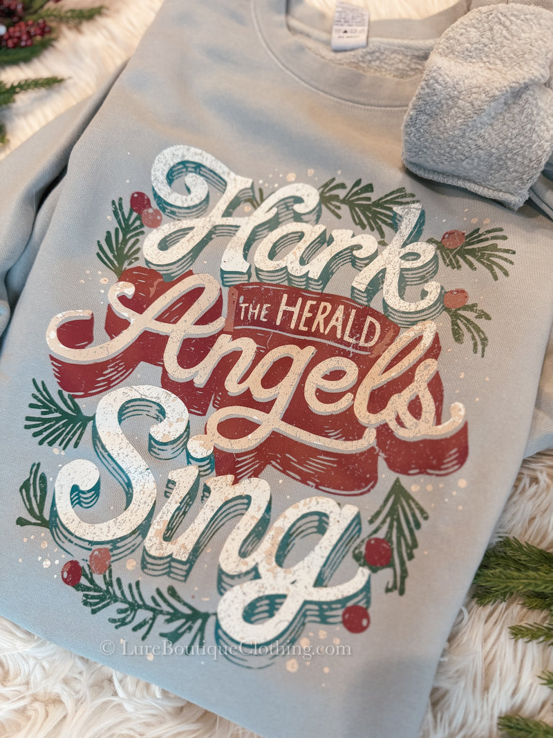 Hark the Herald Christmas Sweatshirt, Festive Holiday Shirt, Christmas Gift For Women, Christmas Christian Shirt