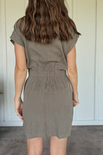 Maya Dress in Smokey Olive