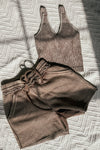 Weekend Hangs Shorts Lounge Set in Mocha