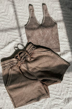 Weekend Hangs Shorts Lounge Set in Mocha