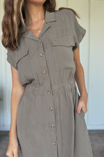 Maya Dress in Smokey Olive