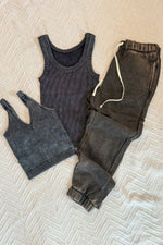 3 Piece Weekend Hangs Lounge Set in Ash Black