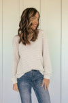 Striped & Lovely Knit Top (2 Colors Available)