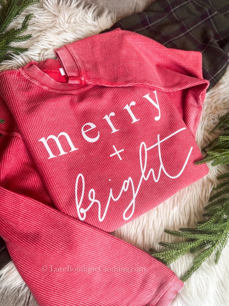 Merry + Bright Oversized Corded Sweatshirt