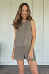 Brent Shorts and Top Set in Smokey Olive