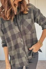 Gingham Plaid Top in Hunter Green (Also in Plus size)