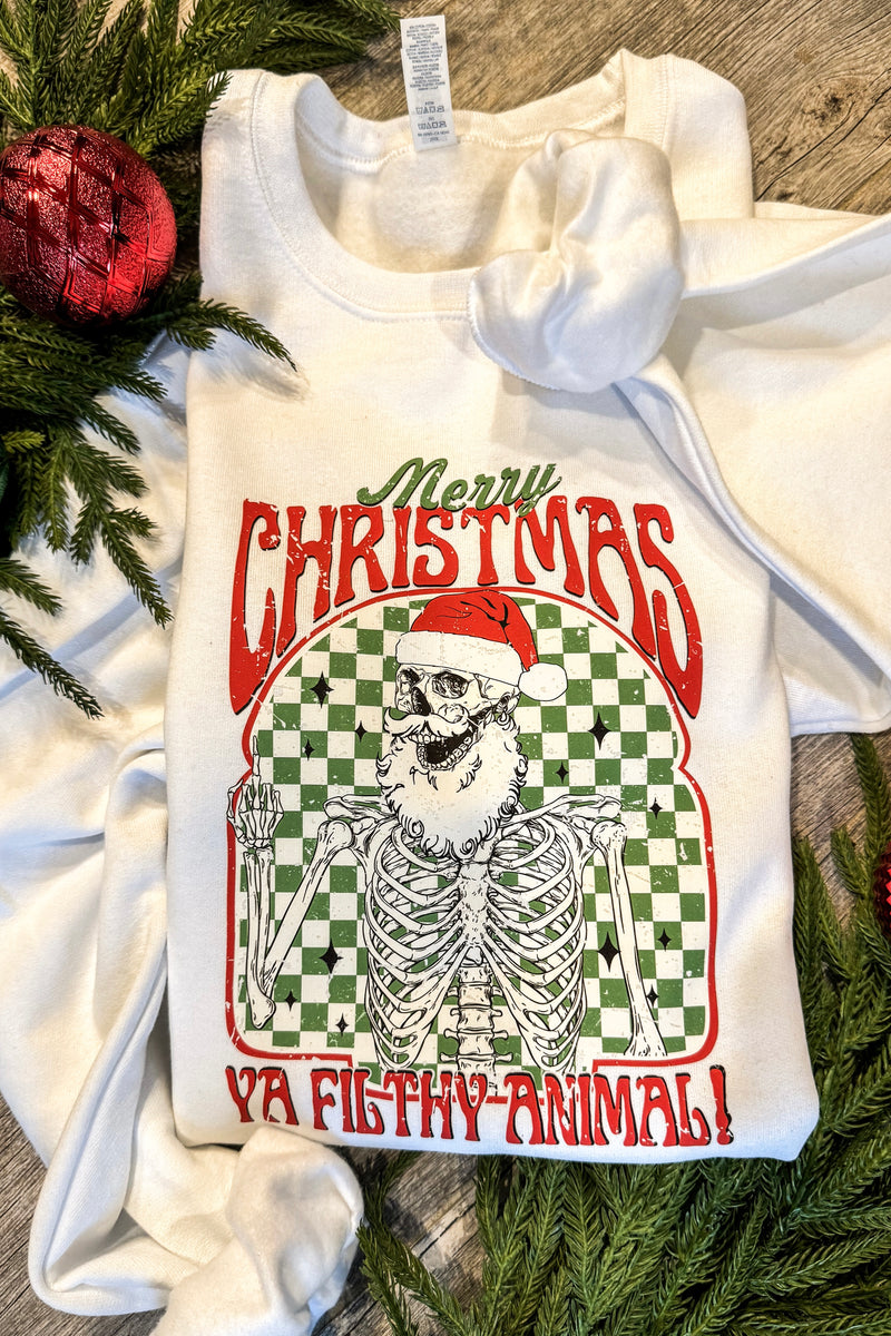 Merry Christmas Ya Filthy Animal Sweatshirt