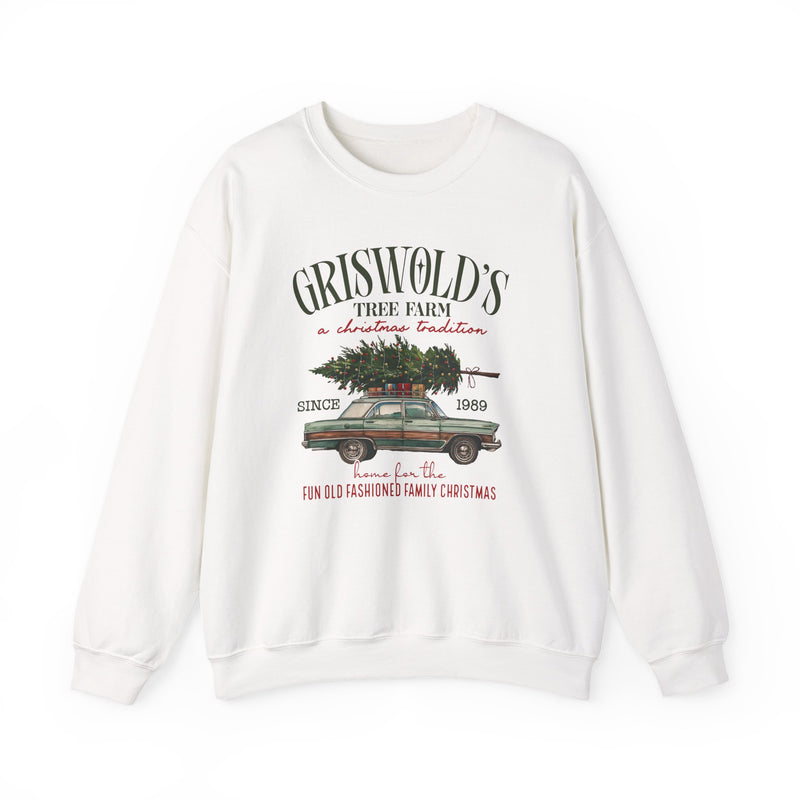 Griswold's Tree Farm Vintage Station Wagon Sweatshirt | Christmas Holiday Crewneck