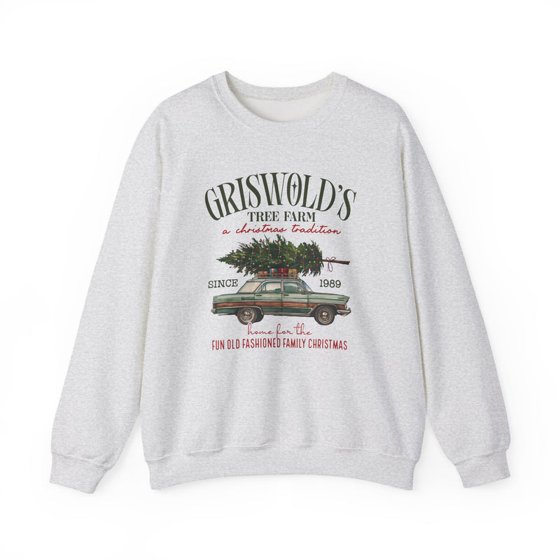 Griswold's Tree Farm Vintage Station Wagon Sweatshirt | Christmas Holiday Crewneck