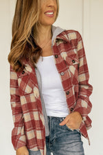 Twofer Button Down Red Plaid Shacket