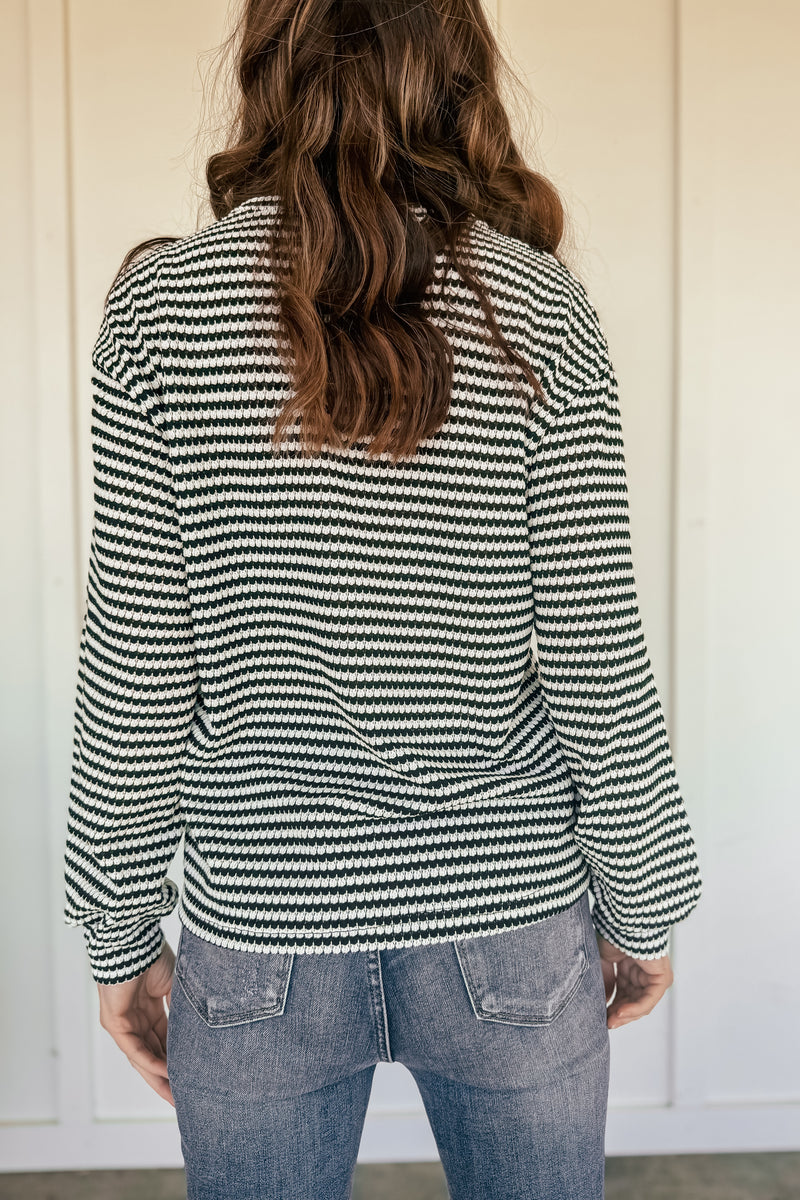 Striped & Lovely Knit Top (2 Colors Available)