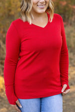 Leah Long Sleeve in Red