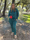 Candy Cane Pajama Pants Green Set