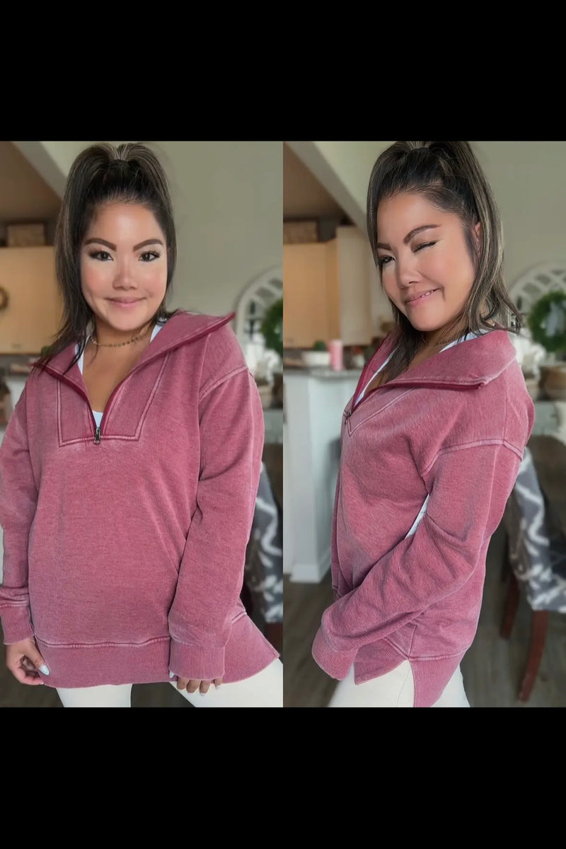 Isabella Half Zip Pullover