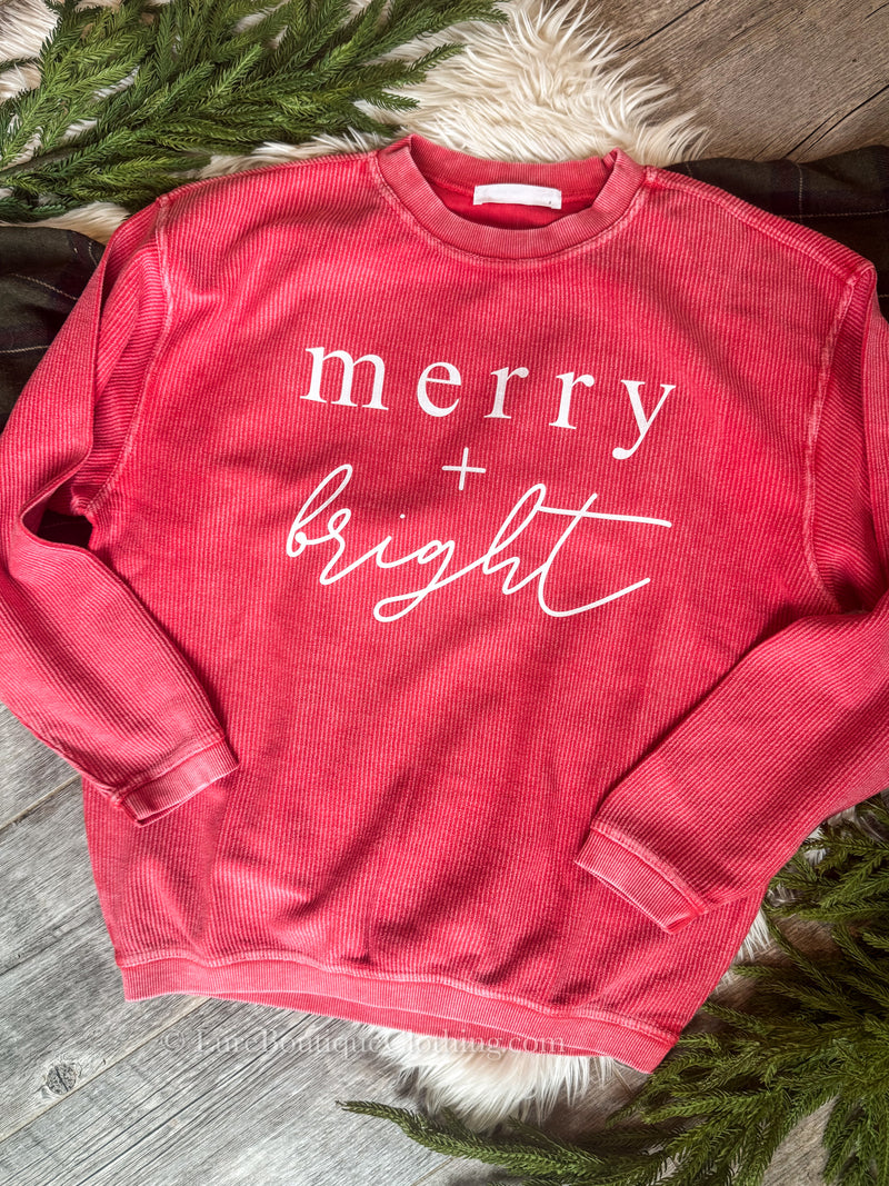 Merry + Bright Oversized Corded Sweatshirt