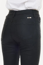 The Autumn High Rise Black Faux Leather Jeans