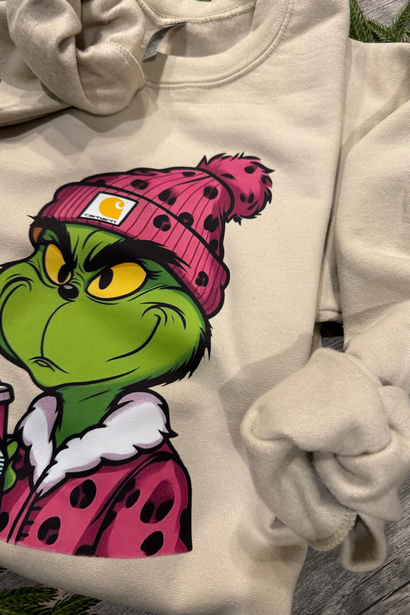Tan Grinch Sweatshirt