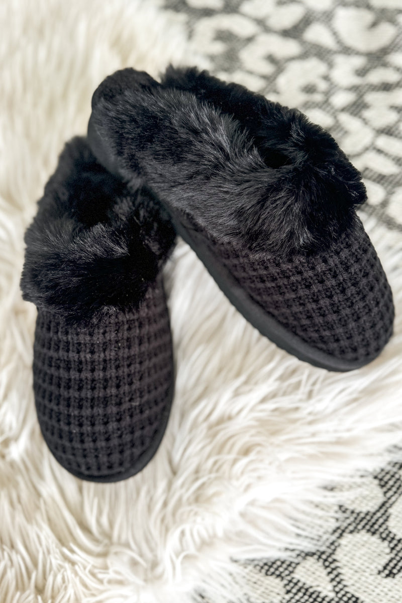 Very G Sweater Slippers in Black