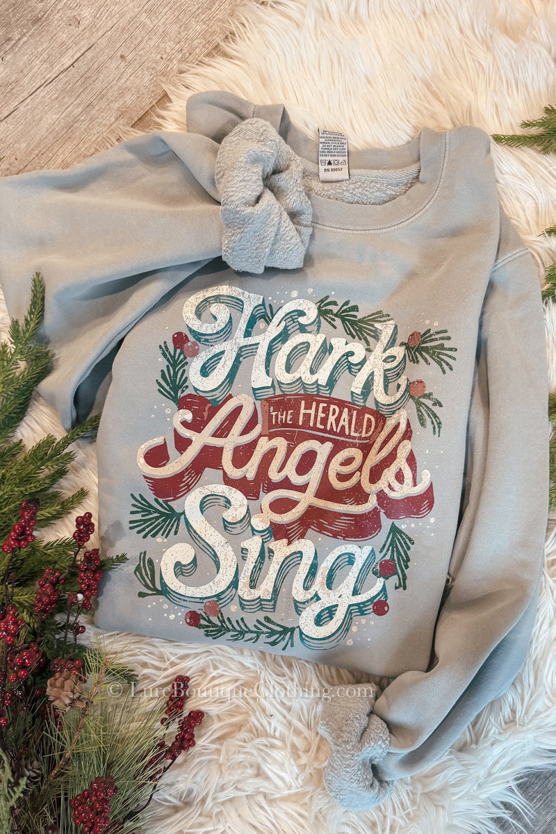 Hark the Herald Christmas Sweatshirt, Festive Holiday Shirt, Christmas Gift For Women, Christmas Christian Shirt