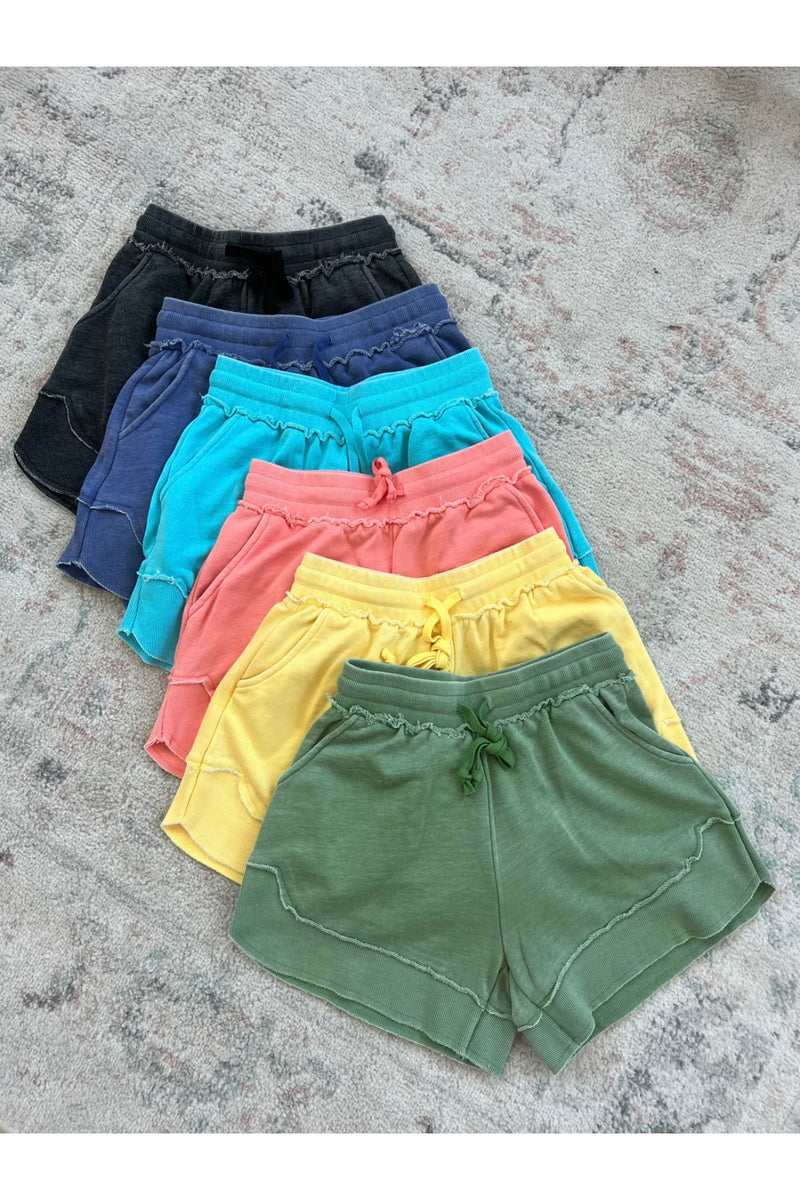 French Terry Stevie Shorts - Lemon Drop