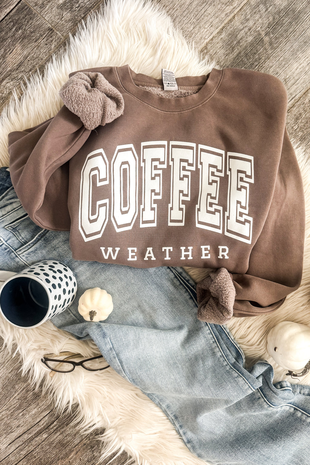 Coffee Weather Sweatshirt - Light Brown