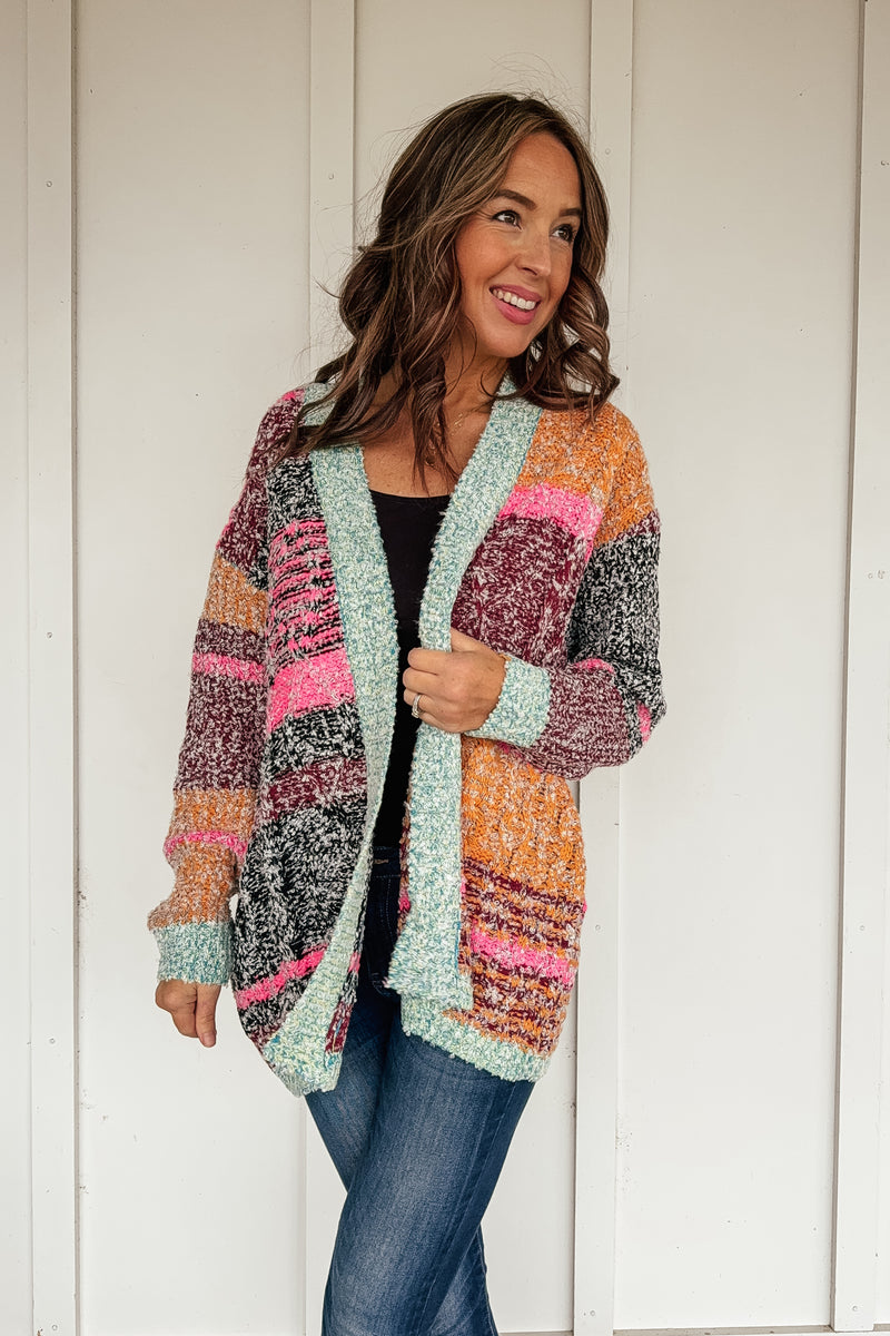 Abstract Oversized Cardigan