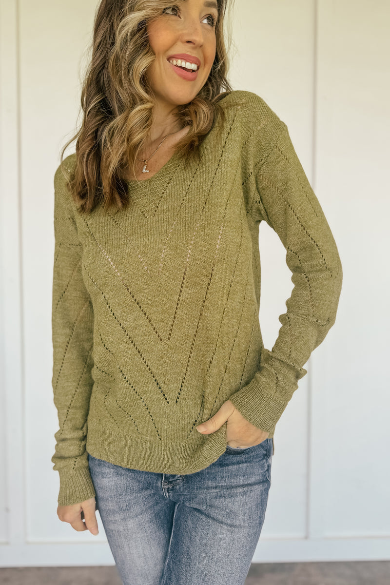 Olive You Knit Top