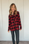 Gingham Plaid Top in Red