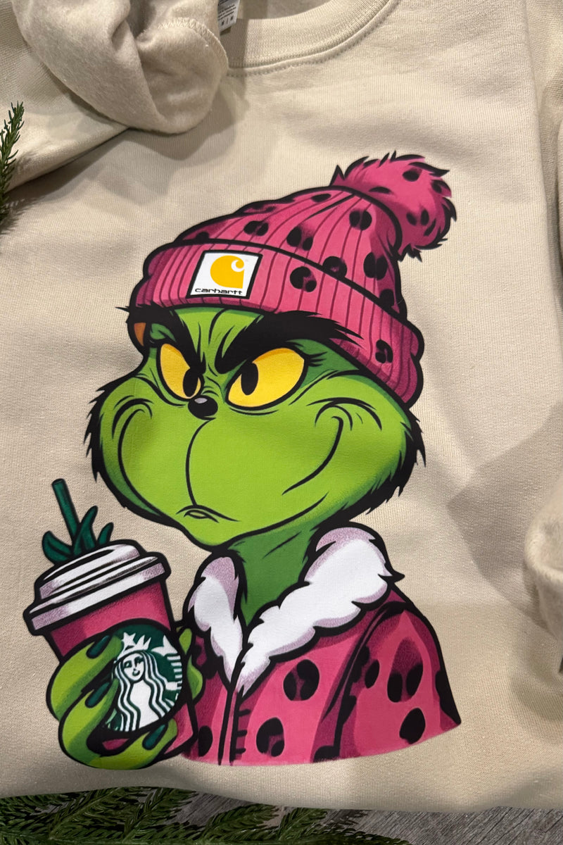 Tan Grinch Sweatshirt
