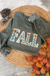 Faux Embroidered FALL sweatshirt