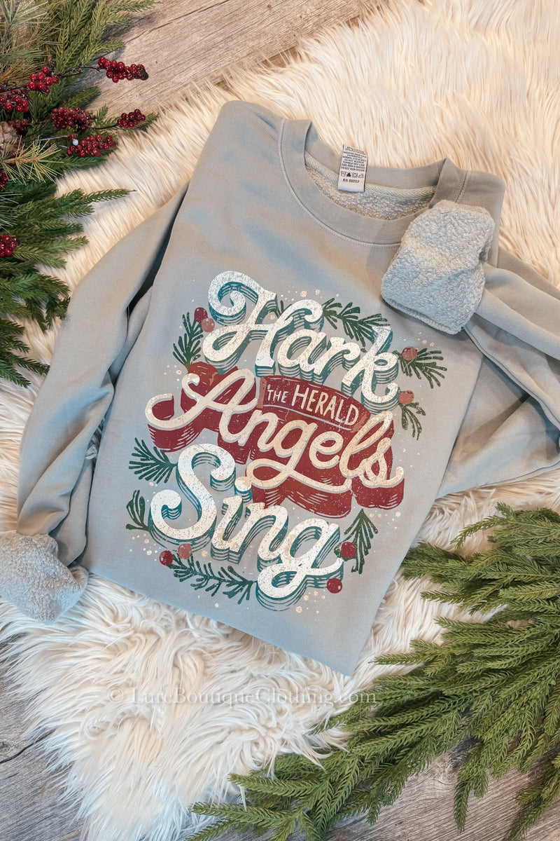 Hark the Herald Christmas Sweatshirt, Festive Holiday Shirt, Christmas Gift For Women, Christmas Christian Shirt