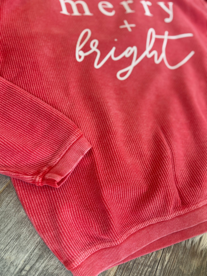 Merry + Bright Oversized Corded Sweatshirt