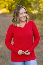 Leah Long Sleeve in Red