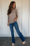 Soft and Stretchy Pocket Sweater - Oatmeal