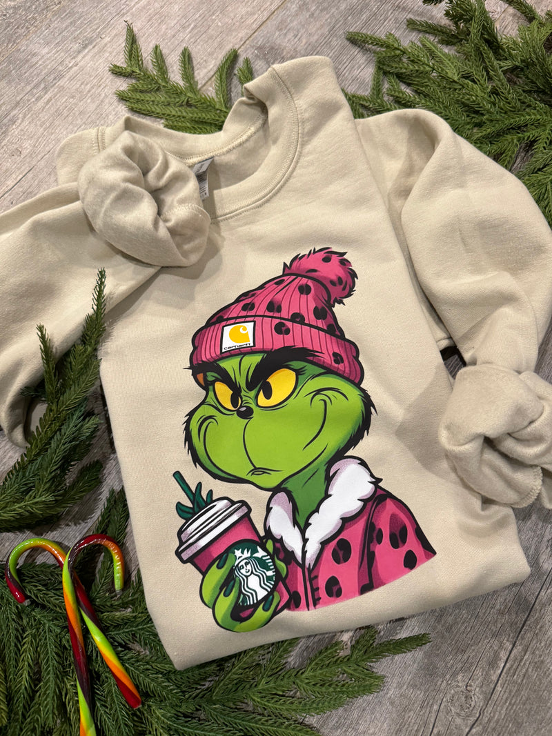 Tan Grinch Sweatshirt