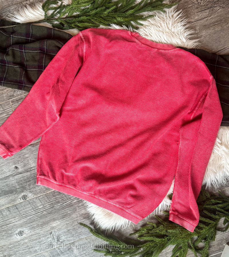 Merry + Bright Oversized Corded Sweatshirt